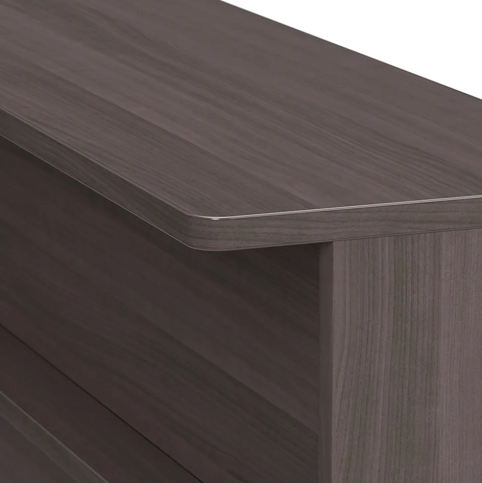Bush Business Furniture Arrive 60"W Reception Desk with Shelf, Storm Gray (ARV001SG)