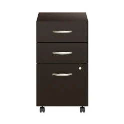 Bush Business Furniture Arrive 3 Drawer Mobile File Cabinet - Assembled, Mocha Cherry (ARF116MR-Z)