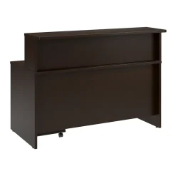 Bush Business Furniture Arrive 60"W Reception Desk with Shelf and Mobile File Cabinet, Mocha Cherry (ARV002MR)