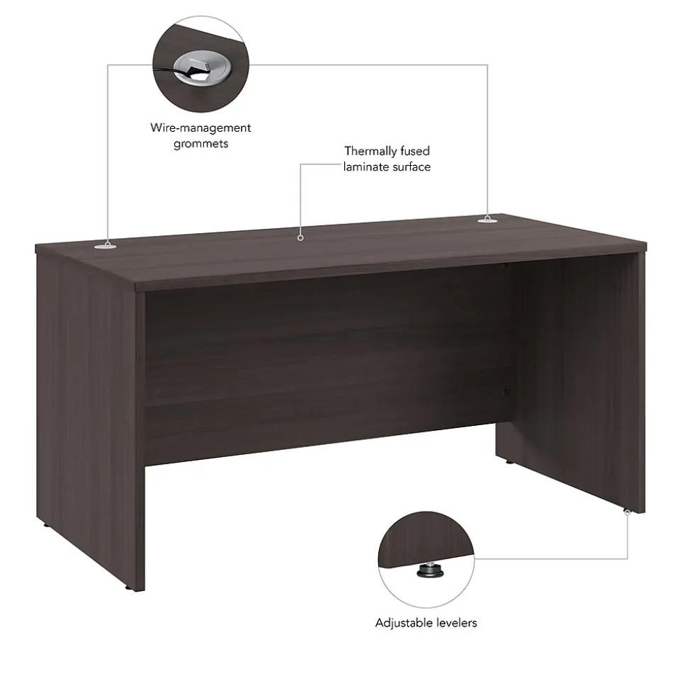 Bush Business Furniture Arrive 60"W Office Desk, Storm Gray (ARD260SG-Z)