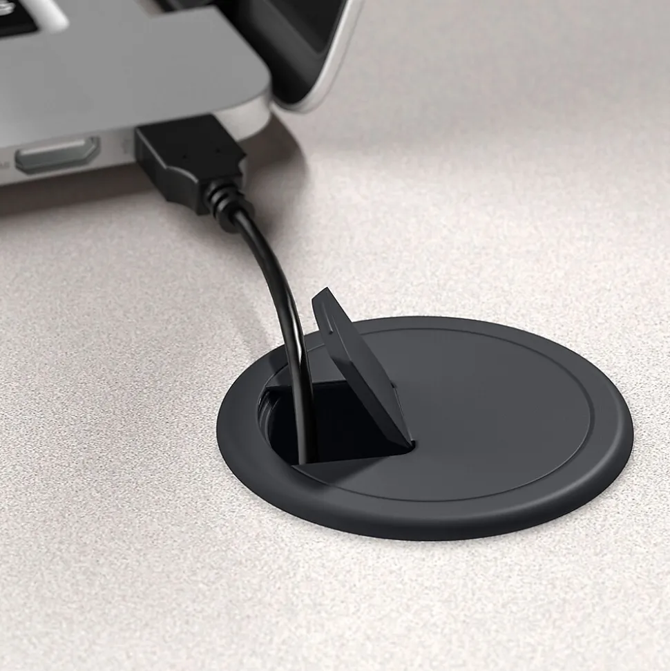 Bush Business Furniture Cubix 48"W Corner Desk with Mobile File Cabinet, Slate/White Spectrum (SRA035SLSU)