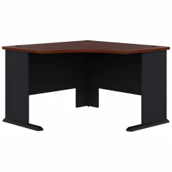 Bush Business Furniture Cubix 48"W Corner Desk, Hansen Cherry/Galaxy (WC90466A)