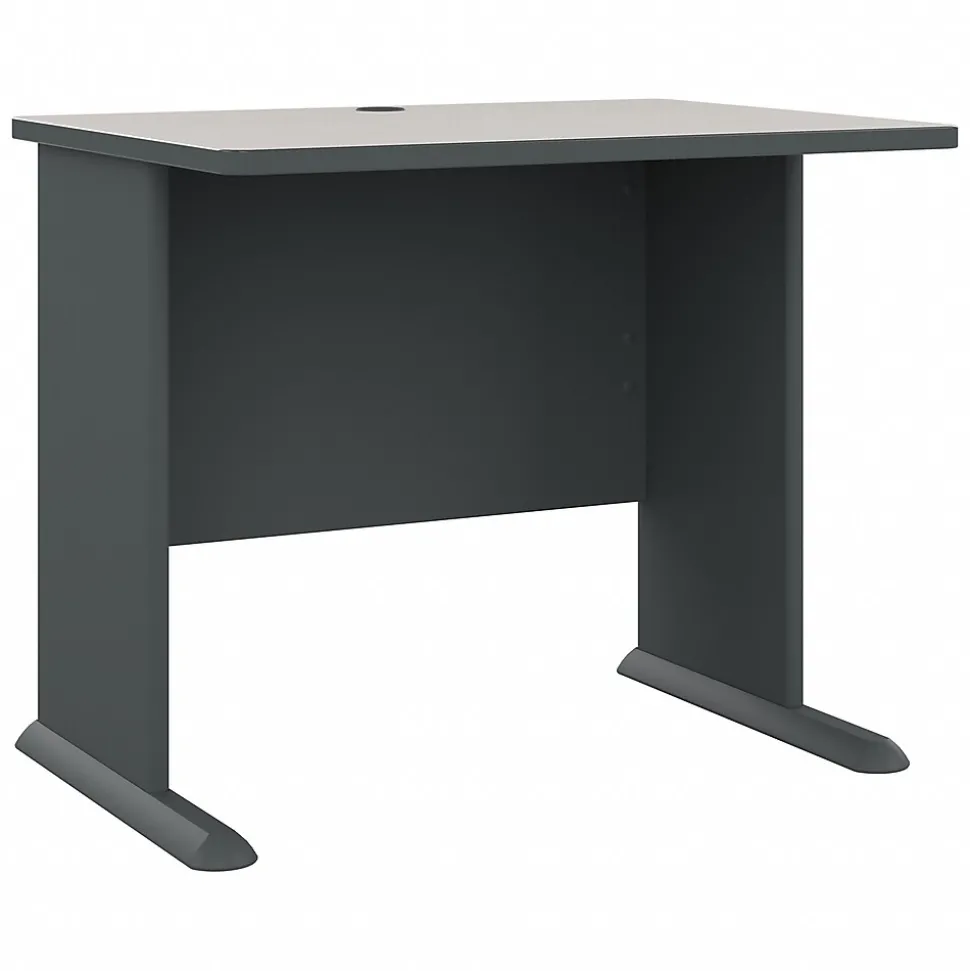 Bush Business Furniture Cubix 36"W Desk, Slate/White Spectrum (WC8436A)