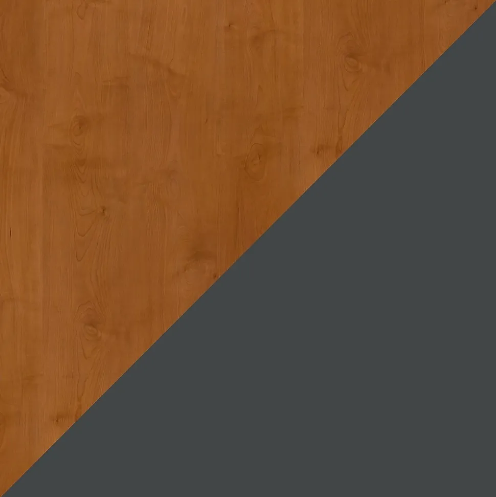 Bush Business Furniture Cubix 48"W Corner Desk with Return and Mobile File Cabinet, Natural Cherry/Slate (SRA005NCSU)