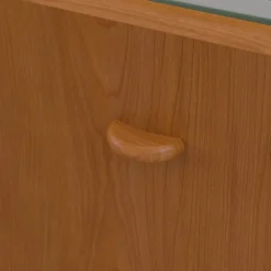 Bush Business Furniture Cubix 36W Desk with Mobile File Cabinet, Natural Cherry/Slate (SRA024NCSU)