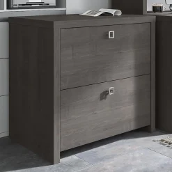 Bush Business Furniture Echo 2 Drawer Lateral File Cabinet, Charcoal Maple (KI60302-03)