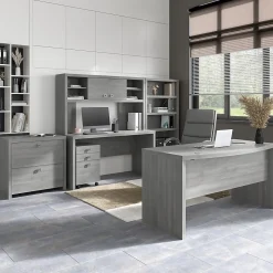 Bush Business Furniture Echo 5 Shelf Bookcase, Modern Gray (KI60404-03)