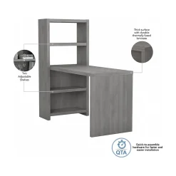 Bush Business Furniture Echo 56W Bookcase Desk, Modern Gray (KI60407-03)
