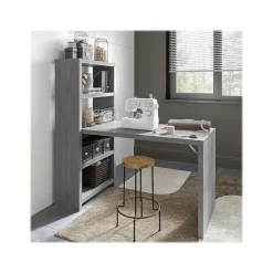 Bush Business Furniture Echo 56W Bookcase Desk, Modern Gray (KI60407-03)