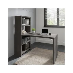 Bush Business Furniture Echo 56W Bookcase Desk, Charcoal Maple (KI60307-03)