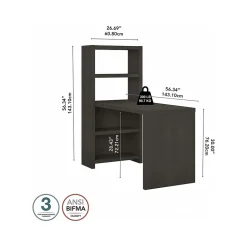 Bush Business Furniture Echo 56W Bookcase Desk, Charcoal Maple (KI60307-03)