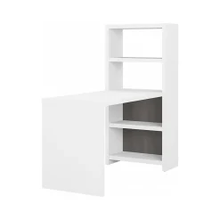 Bush Business Furniture Echo 56W Bookcase Desk, Pure White/Modern Gray (KI60507-03)