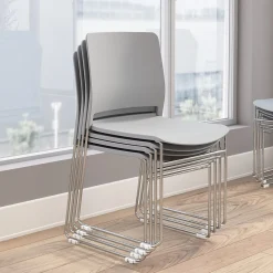 Bush Business Furniture Envision Stackable Chairs, Gray, 2/Set (CH4003LGP-03)