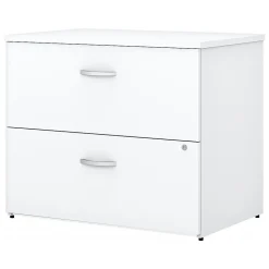 Bush Business Furniture Easy Office 2-Drawer Lateral File Cabinet, Locking, Letter/Legal, Pure White, 36" (EO109WHSU)