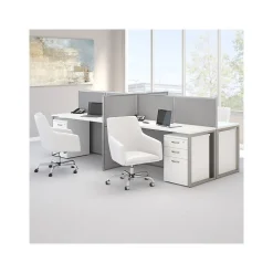 Bush Business Furniture Easy Office 3-Drawer Mobile Vertical File Cabinet, Letter/Legal Size, Lockable, Pure White (EOF116WH-03)