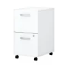 Bush Business Furniture Easy Office 2-Drawer Mobile Vertical File Cabinet, Letter/Legal Size, Lockable, Pure White (EO108WHSU)