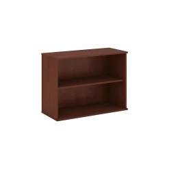 Bush Business Furniture 29.31"H 2-Shelf Bookcase with Adjustable Shelf, Hansen Cherry Laminated Wood (BK3036HC)