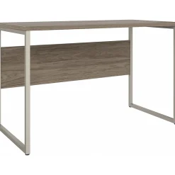 Bush Business Furniture Hybrid 48"W Computer Table Desk with Metal Legs, Modern Hickory (HYD148MH)