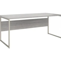 Bush Business Furniture Hybrid 72"W x 36"D Computer Table Desk with Metal Legs, Platinum Gray (HYD172PG)