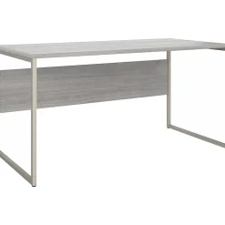 Bush Business Furniture Hybrid 60"W Computer Table Desk with Metal Legs, Platinum Gray (HYD360PG)