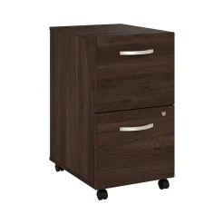 Bush Business Furniture Hybrid 2-Drawer Mobile Vertical File Cabinet, Letter/Legal Size, Lockable, Black Walnut (HYF116BWSU-Z)