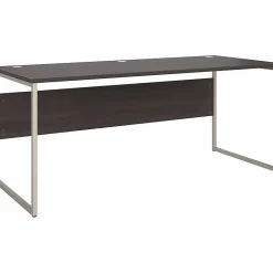 Bush Business Furniture Hybrid 72"W Computer Table Desk with Metal Legs, Storm Gray (HYD373SG)