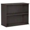 Bush Business Furniture 29"H 2-Shelf Bookcase with Adjustable Shelf, Storm Gray (BK3036SG)