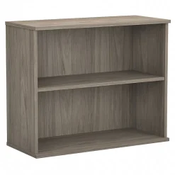 Bush Business Furniture 29"H 2-Shelf Bookcase with Adjustable Shelf, Modern Hickory (BK3036MH)