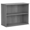 Bush Business Furniture 29"H 2-Shelf Bookcase with Adjustable Shelf, Platinum Gray (BK3036PG)