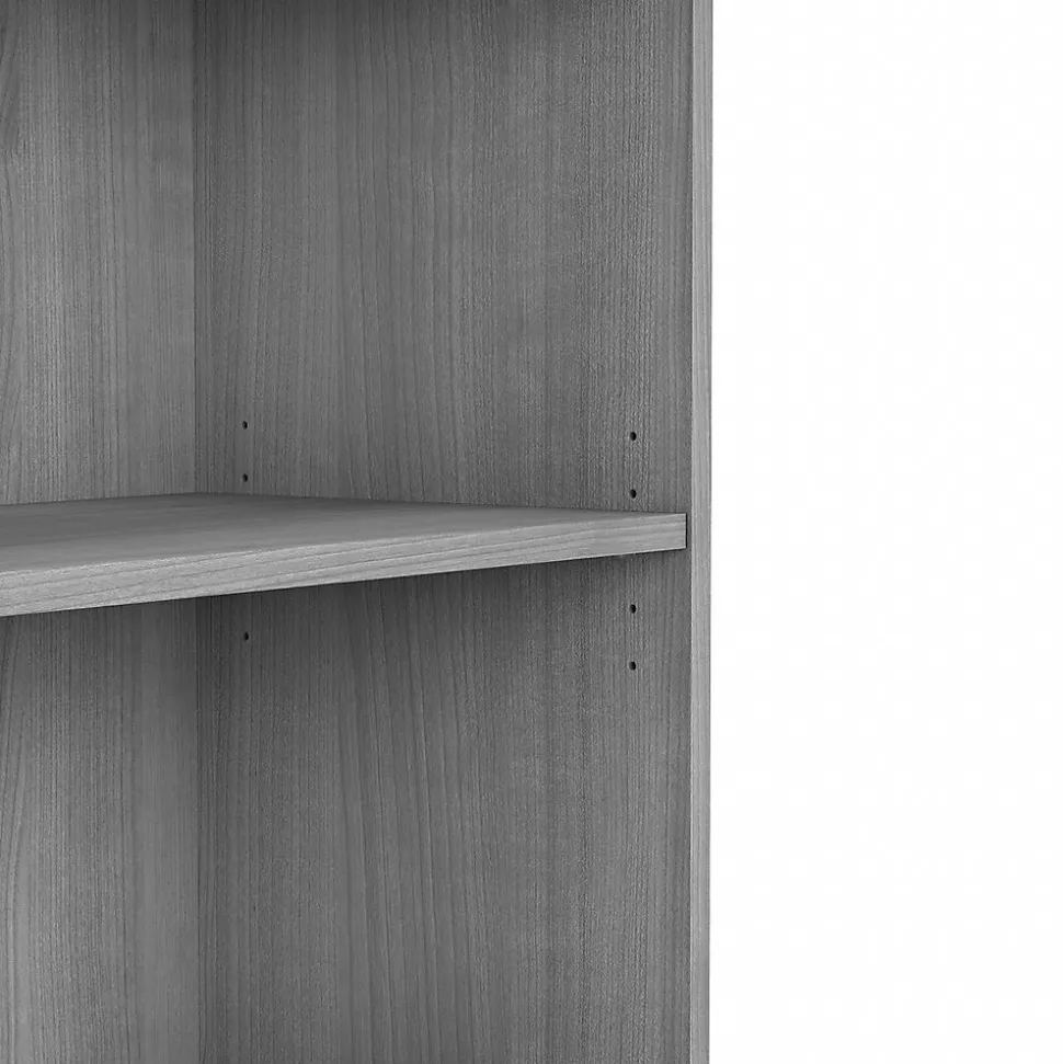 Bush Business Furniture 29"H 2-Shelf Bookcase with Adjustable Shelf, Platinum Gray (BK3036PG)