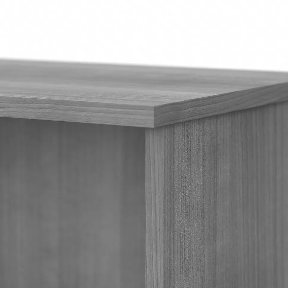 Bush Business Furniture 29"H 2-Shelf Bookcase with Adjustable Shelf, Platinum Gray (BK3036PG)