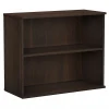 Bush Business Furniture 29"H 2-Shelf Bookcase with Adjustable Shelf, Black Walnut (BK3036BW)