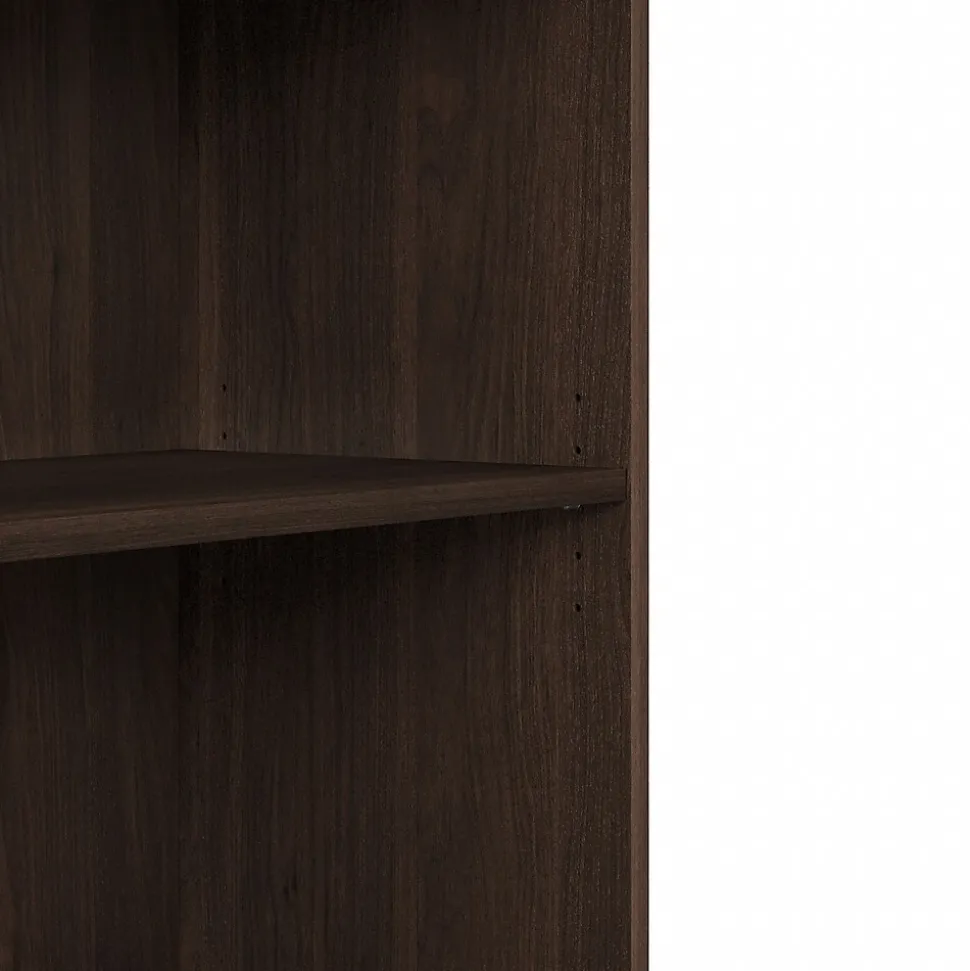 Bush Business Furniture 29"H 2-Shelf Bookcase with Adjustable Shelf, Black Walnut (BK3036BW)