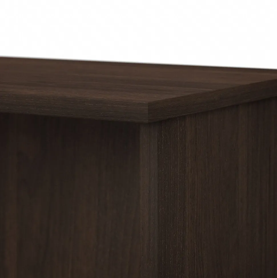 Bush Business Furniture 29"H 2-Shelf Bookcase with Adjustable Shelf, Black Walnut (BK3036BW)