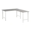 Bush Business Furniture Hustle 60"W L Shaped Computer Desk with Metal Legs, Platinum Gray (HUS003PG)