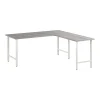 Bush Business Furniture Hustle 72"W L Shaped Computer Desk with Metal Legs, Platinum Gray (HUS001PG)