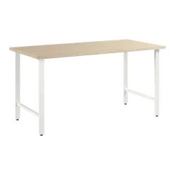 Bush Business Furniture Hustle 60"W Computer Desk with Metal Legs, Natural Elm (HUD160NE)