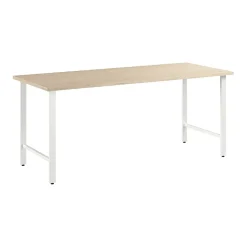 Bush Business Furniture Hustle 72"W Computer Desk with Metal Legs, Natural Elm (HUD272NE)