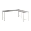 Bush Business Furniture Hustle 72"W L Shaped Computer Desk with Metal Legs, Platinum Gray (HUS002PG)