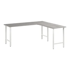 Bush Business Furniture Hustle 72"W L Shaped Computer Desk with Metal Legs, Platinum Gray (HUS002PG)