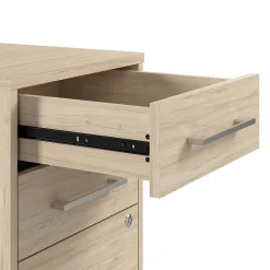 Bush Business Furniture Hustle Office Storage Cabinet with Wheels, Natural Elm (HUF140NE)