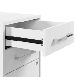 Bush Business Furniture Hustle Office Storage Cabinet with Wheels, White (HUF140WH)