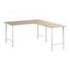 Bush Business Furniture Hustle 60"W L Shaped Computer Desk with Metal Legs, Natural Elm (HUS003NE)