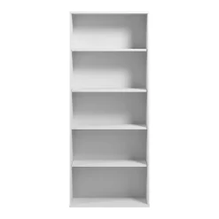 Bush Business Furniture Hustle Tall 5 Shelf Bookcase, White (HUB230WH)