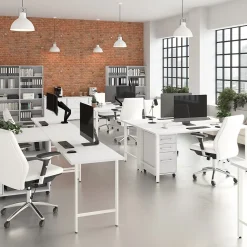 Bush Business Furniture Hustle Tall 5 Shelf Bookcase, White (HUB230WH)