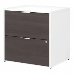 Bush Business Furniture Jamestown 2-Drawer Lateral File Cabinet, Locking, Letter/Legal, Storm Gray/White, 29.72" (JTF130SGWHSU)