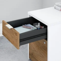 Bush Business Furniture Jamestown 2-Drawer Vertical File Cabinet, Letter/Legal, Fresh Walnut/White, 23.66