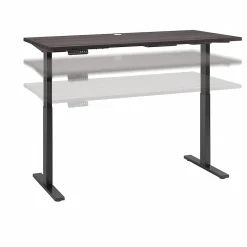Bush Business Furniture Move 60 Series 60"W Electric Height Adjustable Standing Desk, Storm Gray (M6S6030SGBK)