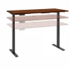 Bush Business Furniture Move 60 Series 60"W Electric Height Adjustable Standing Desk, Hansen Cherry (M6S6030HCBK)