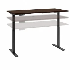 Bush Business Furniture Move 60 Series 60"W Electric Height Adjustable Standing Desk, Mocha Cherry (M6S6030MRBK)